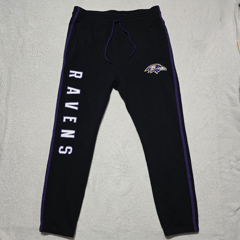 Baltimore Ravens Men's Size L Wordmark Logo Sweatpants NFL Team Apparel Joggers